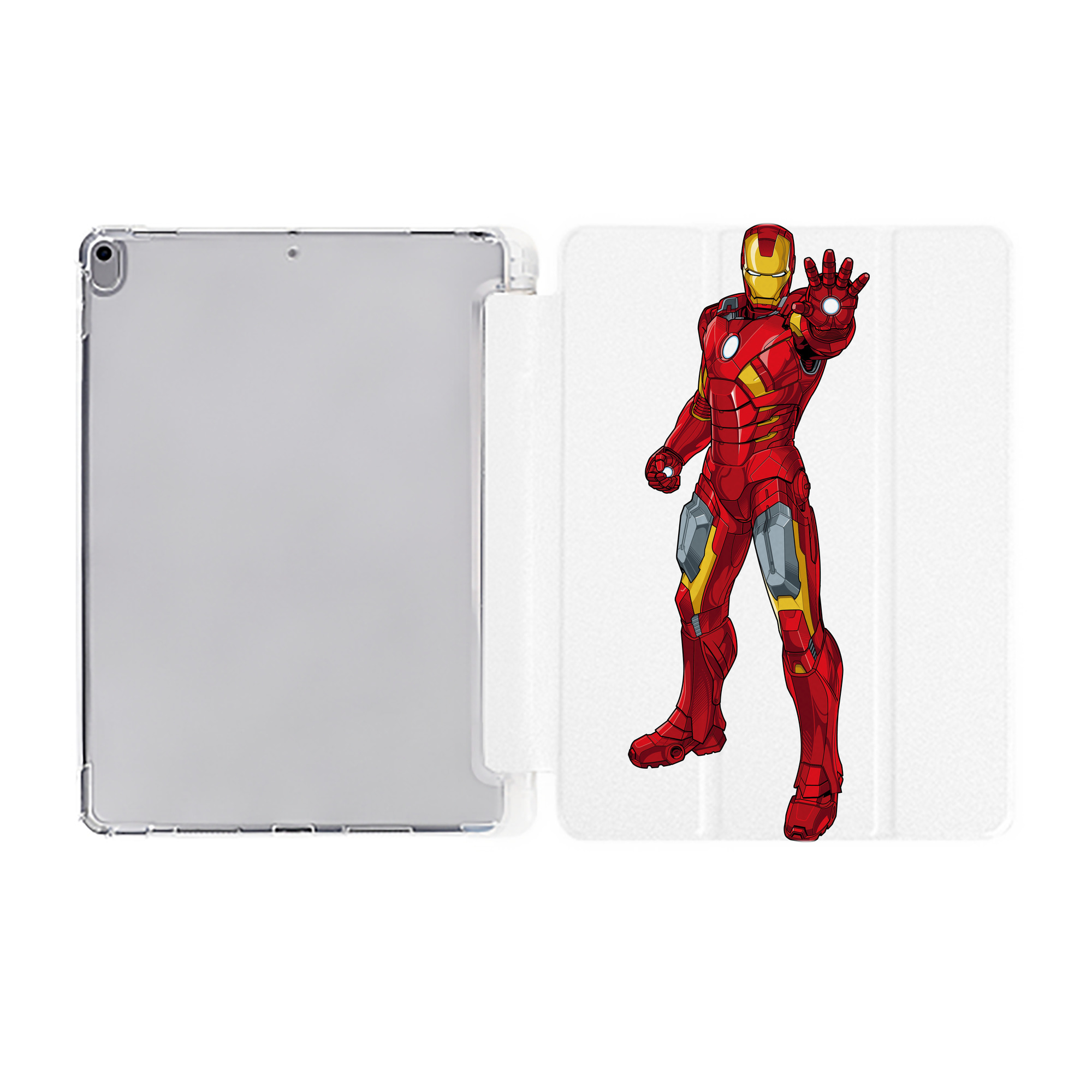 （画像用） アベンジャーズ The Avengers IPad ケース ペン収納付き 三つ折りスタンド PUレザー×シリコン 対応機種9.5/10.5/10.9インチ